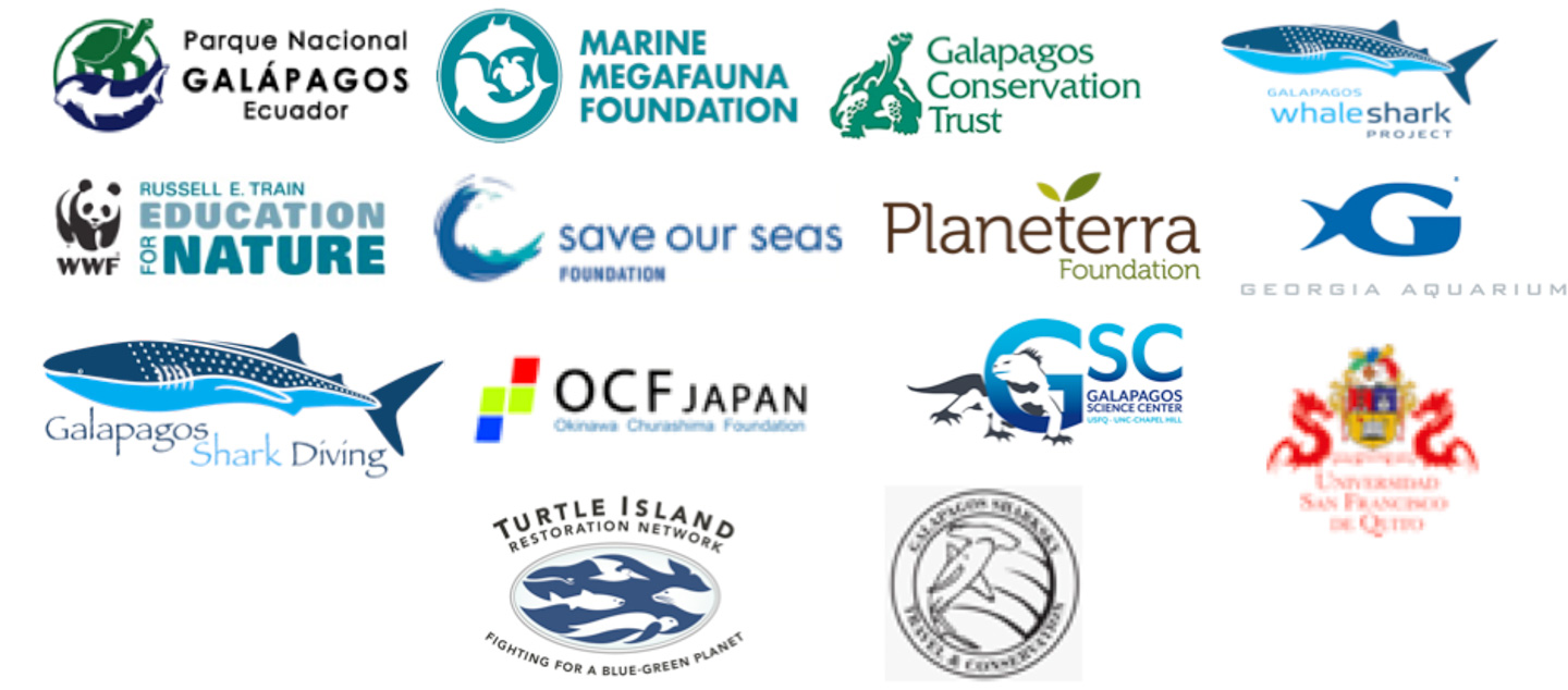 The partners for the Galapagos Whale Shark Project