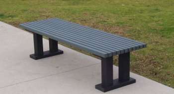 An Australian company uses recycled plastic to make outdoor furniture for some local city councils. 