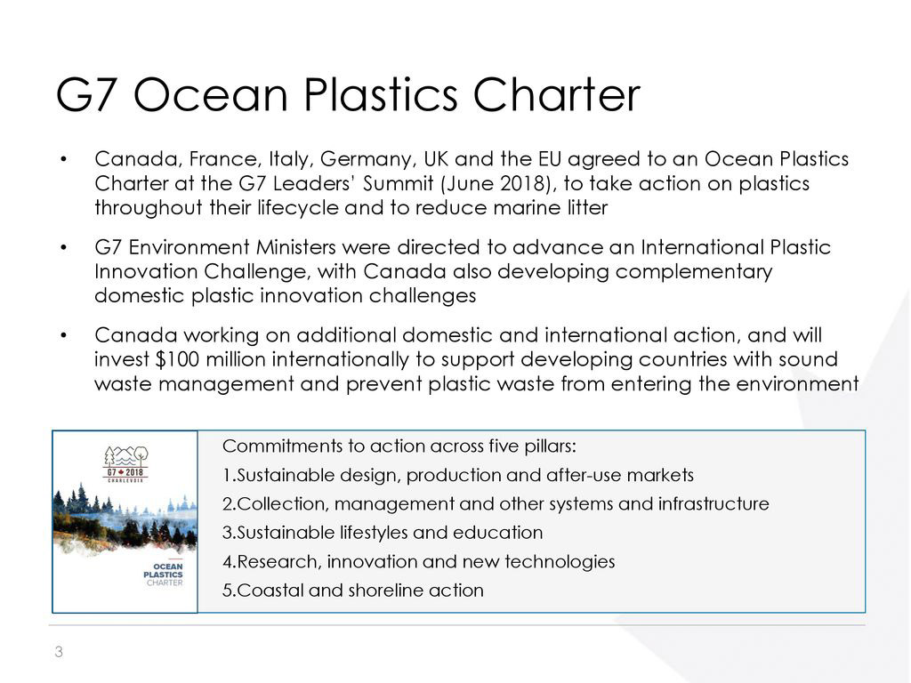 The G7 countries & their plastic charter