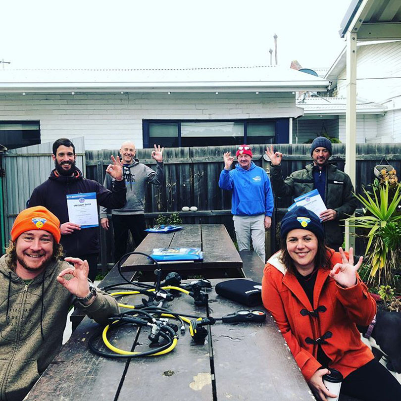 Students who have completed the Deep Diver Course with the Australian Diving Instruction dive centre in Geelong, Australia.