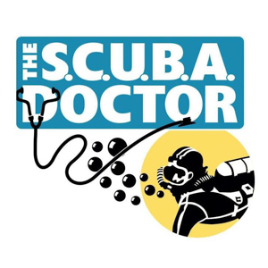 The logo from SCUBA Doctor, a dive centre & online store based in Rye, Melbourne area, Australia.