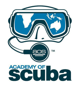 The logo from the Academy of Scuba dive set, Melbourne, Australia.