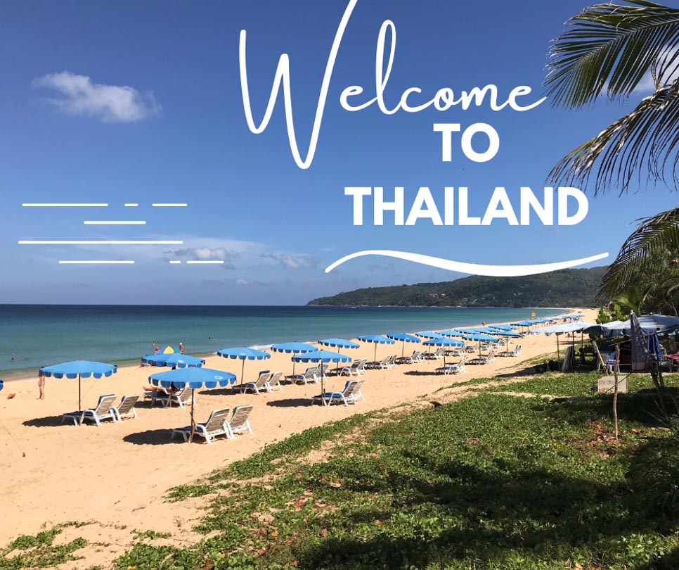 Beautiful beach on Phuket, Welcome to Thailand